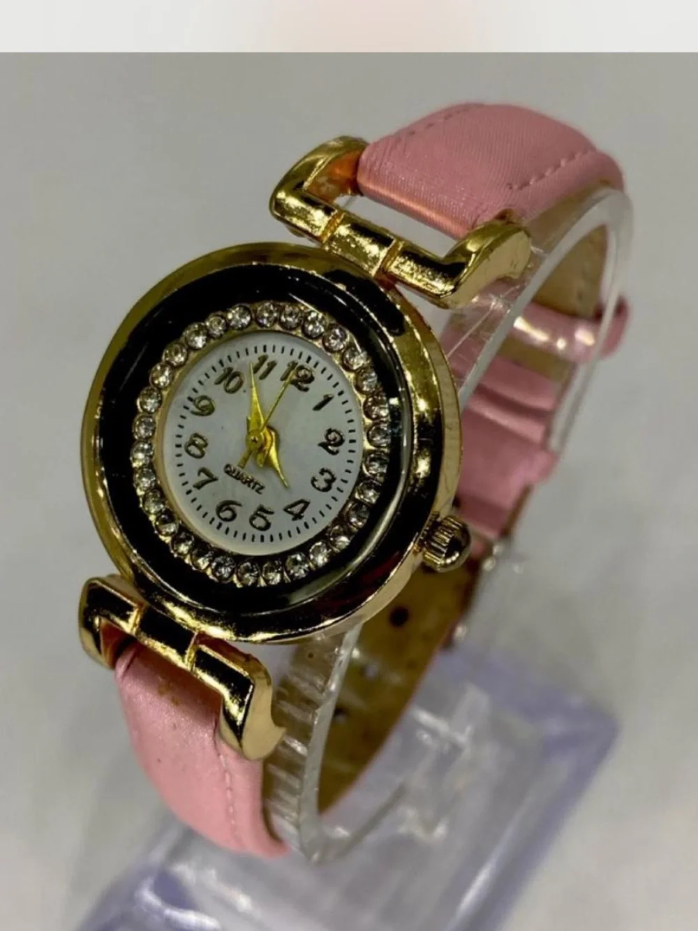 *** Women's ^^^ Plush Pink ^^^  Iced Crystal Accent Quartz Watch ***